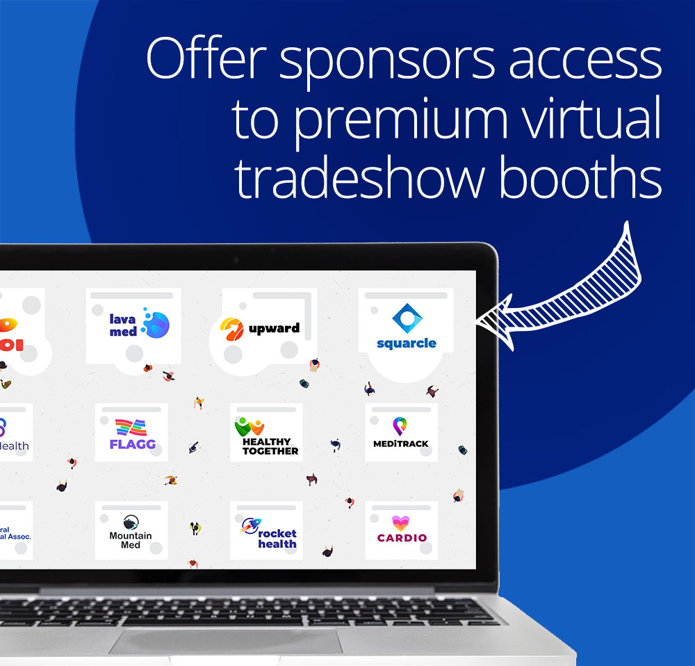 offer sponsors access to premium virtual tradeshow booths