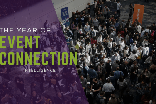 
                Picture of people at a large tradeshow.