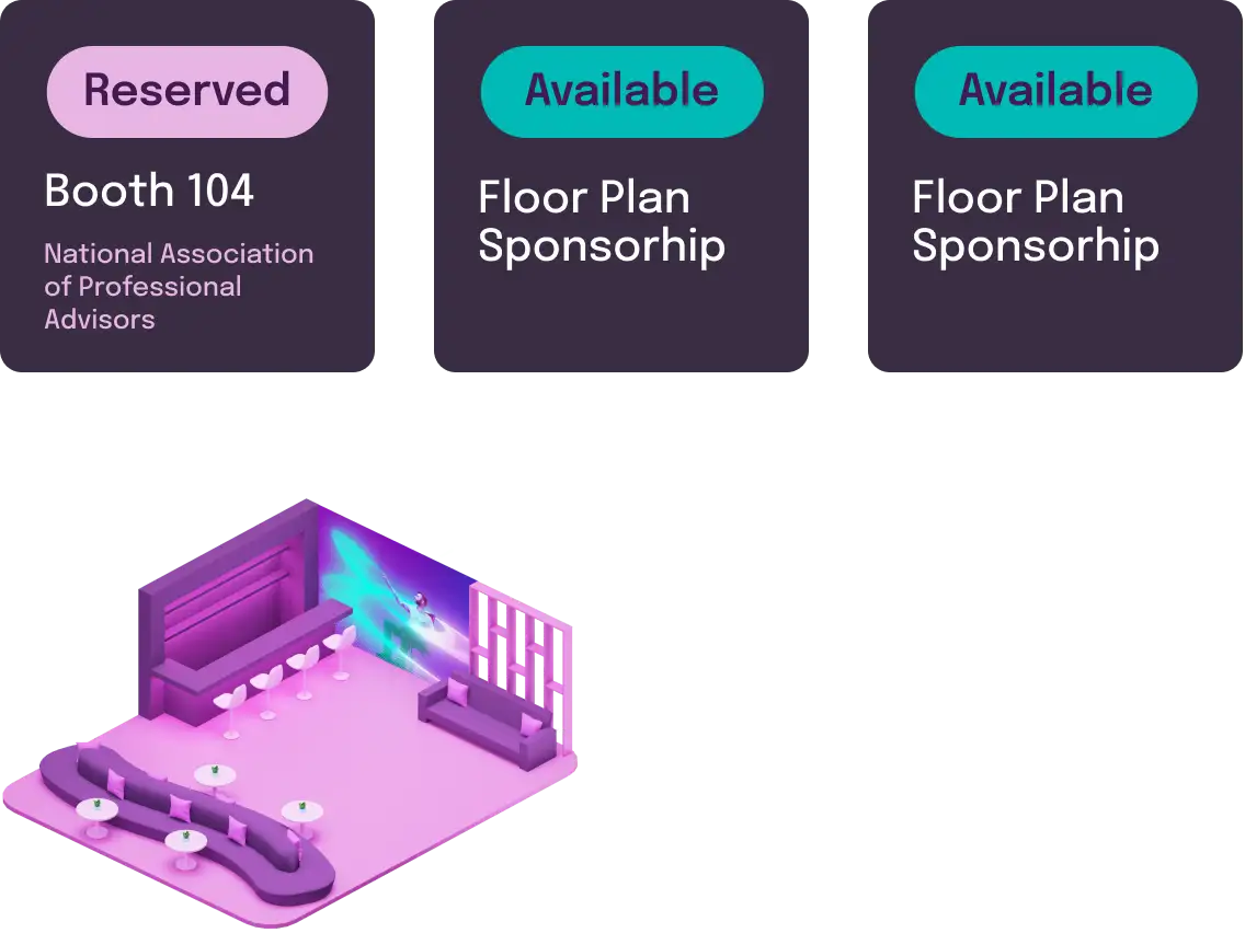 reserved booths and floor plan sponsorships