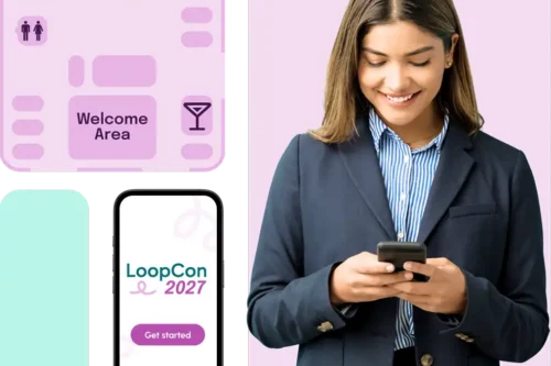 
                event participant using a mobile app