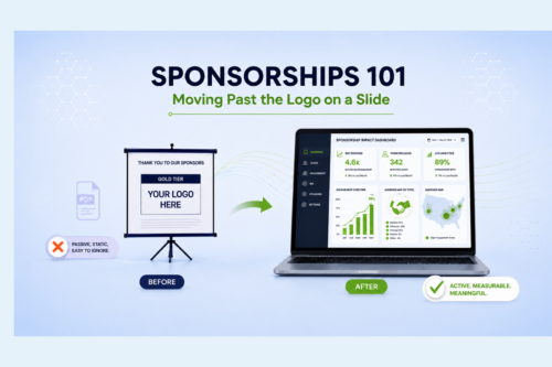 Text saying Sponsorships 101 with a PDF version.